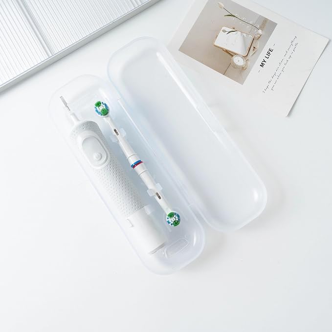 Newly upgraded toothbrush travel case, suitable for Oral-B/Oral-B Pro/Philips Sonicare/Aquasonic toothbrush, travel electric toothbrush box(white) by Unknown