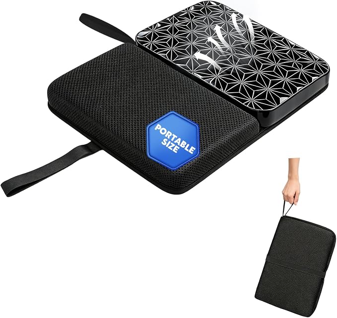 Honeycomb Gel Seat Cushion 16"x12" Foldable for Tailbone & Pressure Relief | Portable foldable cushion for airplane, car, office & wheelchair; lightweight breathable pad for all-day pressure relief by NEW-Vi