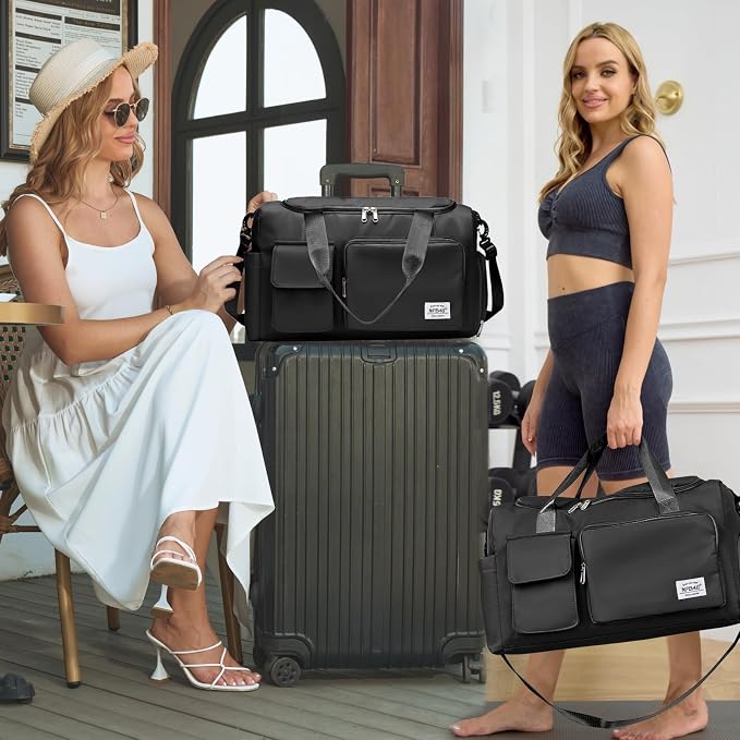 NPBAG Women Travel Duffel, Multi Functional Large Expandable Weekender Carry-on Tote, Gym Workout Overnight Bag, Mommy Hospital Bag for Labor and Delivery - Image 7