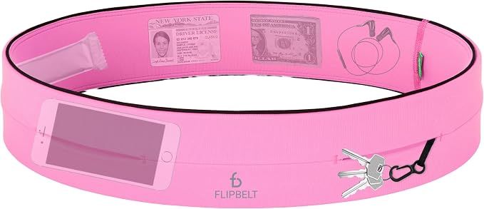 FlipBelt Classic Running Belt, Phone Holder for Running, Money Belt Pouch by FlipBelt