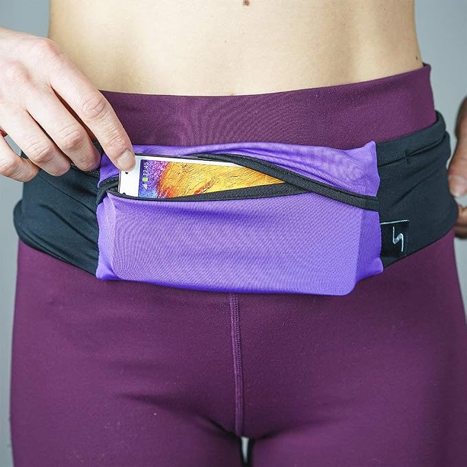 3 Pocket Adjustable Running Belt Waist Pack, Fanny Pack For Working Out With Sweat Resistant Backing, Holds All iPhone Models - Image 6