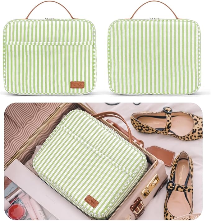 Hanging Travel Toiletry Bag,Large Capacity Cosmetic Travel Toiletry Organizer for Women with 4 Compartments & 1 Sturdy Hook,Perfect for Travel/Daily Use/Christmas - Image 6