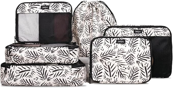Packing Cubes for Travel, 6-Piece Large Packing Cube Organizer Set for Suitcase, Duffel Bag, Luggage, Multiple Sizes Travel Essentials (Desert Foliage) by Jadyn