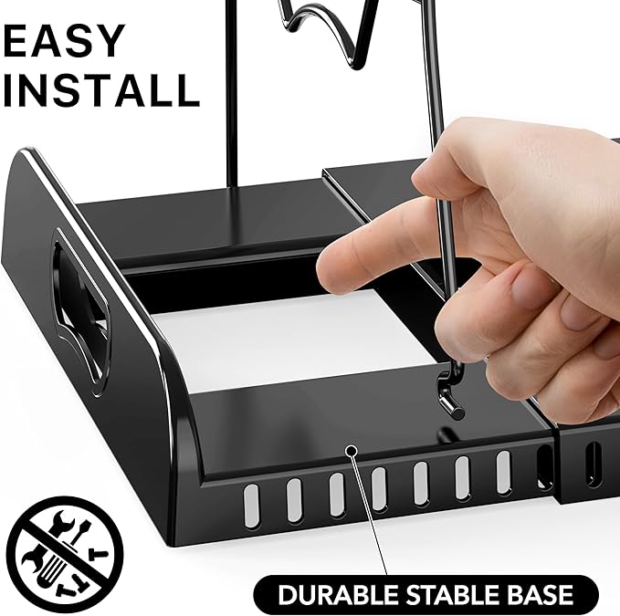 Simple Houseware Expandable Pan Rack 10 Adjustable Compartments, Black | Kitchen Cabinet Organizer for Pots, Pans, Lids & Bakeware - Pantry & Countertop Storage - Image 5