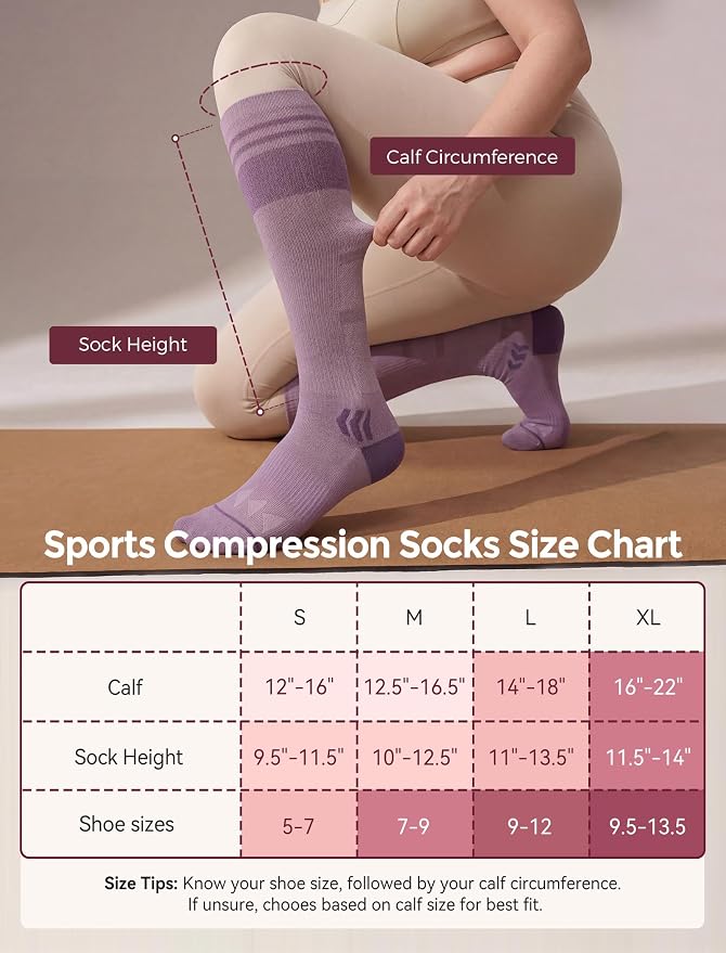 Momcozy Compression Socks for Women, 20-30 mmHg for Flying, Travel & Sports | 20-30 mmHg option: Enhanced support with zoned compression, Lycra fiber for lasting elasticity, silver-infused for freshness - Image 6