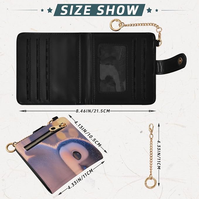 3d Fat Little Penguin Women's Wallets RFID Blocking,Credit Card Holder Bifold Wallet,Slim Card Cases,PU Leather Travel Wallet for men Girls - Image 3