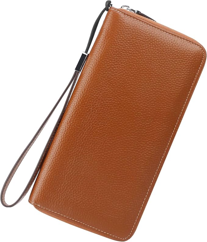 Small Compact Women Wallet RFID Blocking Genuine Leather Bifold Purse with ID Windows by Lavemi