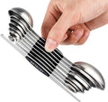 Magnetic Measuring Spoons Set Stainless Steel Stackable Measuring Spoons | Dual Sided Nesting Teaspoons Tablespoons Set of 8 for Measuring Dry and Liquid Ingredients by YellRin