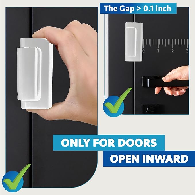 Door Locks (2-Pack) - Easy To Install Aluminum Home Security Door Locks for Front Door - Child Proof Door Lock for Kids Safety- Withstand 800 lbs of Force & Tamper Proof Top Door Lock Latch - Image 7