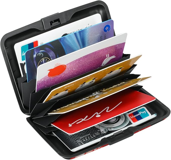 Mini RFID Aluminum Wallet Credit Cards Holder Business Card Case Metal ID Case for Men Women（Strawberry | Mini RFID Aluminum Wallet Credit Cards Holder Business Card Case Metal ID Case for Men Women - Image 5