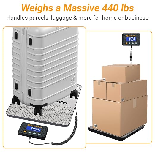 440lb Shipping Scale Heavy Duty Postal Scale with Separate Display | Type-C Charging, Hold & Tare | Avoid Overpaying Postage for USPS, UPS, FedEx | Small Business & Warehouse - Image 4