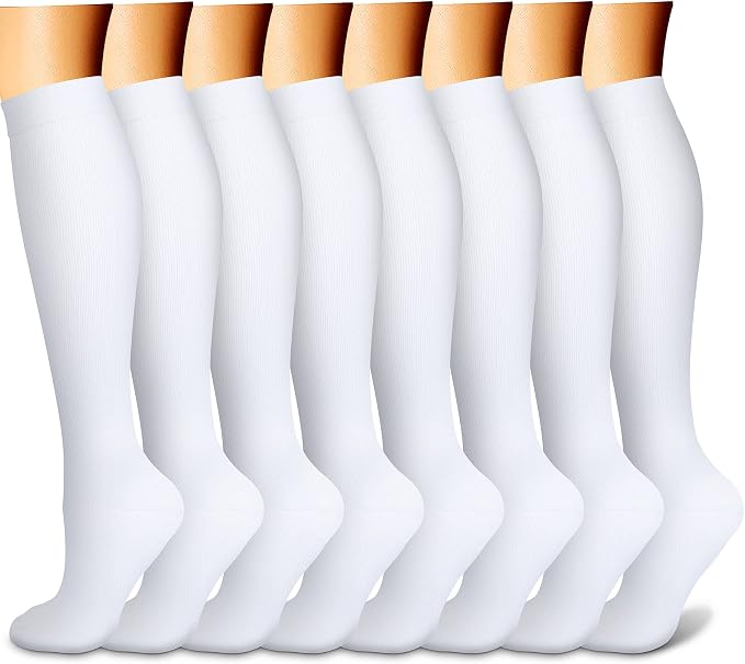 FEYHAY Copper Compression Socks (8 Pairs) 15-20 mmHg Circulation is Best Athletic & Daily for Men & Women, Running, Climbing by FEYHAY