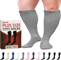 BAMS Plus Size Compression Socks Wide Calf XL XXL XXXL – Graduated Knee-High Support, Viscose from Bamboo Easy-On/Easy-Off by BAMS