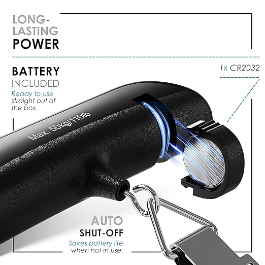 TravelArim Portable Luggage Scale Travel Digital, 110lb/50kg Suitcase Luggage Weight Scale with Hook, Backlight LCD Display with Battery Included - Image 3