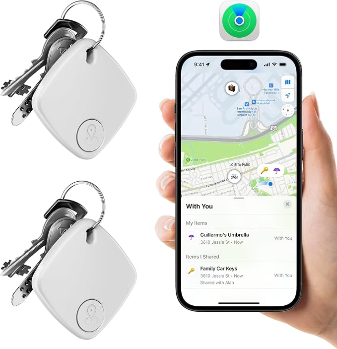 Android Compatible Smart Tracker Tag- Tracker Tags for Android Phones, Supports Google Find My Device, 2026 New Model (1, White) by FindMySeries