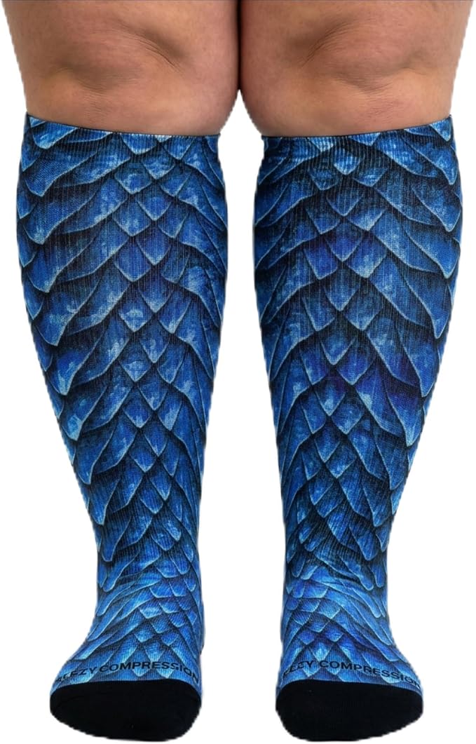 Crazy Compression Socks, Comfortable Support Socks for Recovery, Travel, Hiking, and Long-Hour Comfort w/Fun Designs by CrazyCompression