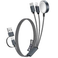 1Pack Travel Essentials for Apple Watch Charger,3-in-2 Multi Charging Cable | Cruise Vacation Camping Essentials for iPhone Charger,Type C/Lightning for iWatch,iPhone 17-12,Xbox Series X&S-4FT Black by Accessoriesforphoneandelectricproducts