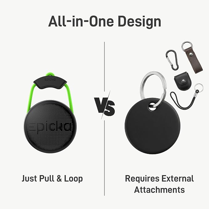 Epicka Tracker Tags with Adjustable Strap, 2-Year Battery, 2 Pack, Black | Works with Apple Find My (iOS Only), IP67 Waterproof, NFC-Enabled Item Finder for Keys, Luggage, Bikes, and Pets - Image 3
