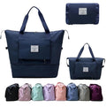 Large Capacity Foldable Travel Bag, Expandable lightweight Carry on Bag, Dry with Wet Separation Spor Duffel Bags (Dark Blue) by Unknown