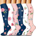 Compression Socks for Women & Men Circulation(6 pairs)-Graduated Supports Socks for Running, Athletic Sports by LaiteHebe