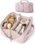 BAGSMART Flat-Open Makeup Bag, Travel Cosmetic Organizer Bag for Women | Opens flat to easy access, stays organized. Lightweight, water-resistant with dual zippers. For travel, home, or daily use by BAGSMART