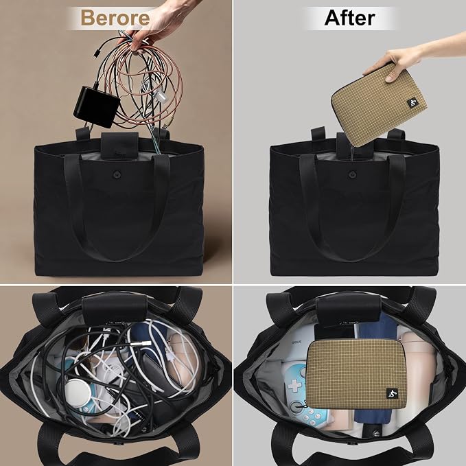 simtoper Electronic Organizer Travel Case – Waterproof Cable Bag for Cord, Charger, Hard Disk, Power Bank – Small Tech Storage for Travel, Backpack, Business Trip, Airplane - Image 6