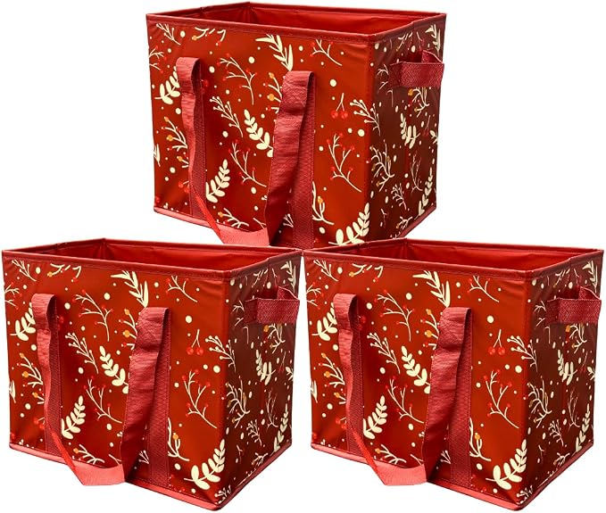 DURASACK Grocery Tote 3-Pack All-Purpose Collapsible Totes with Handles Kitchen Reusable Grocery Bags by DURASACK