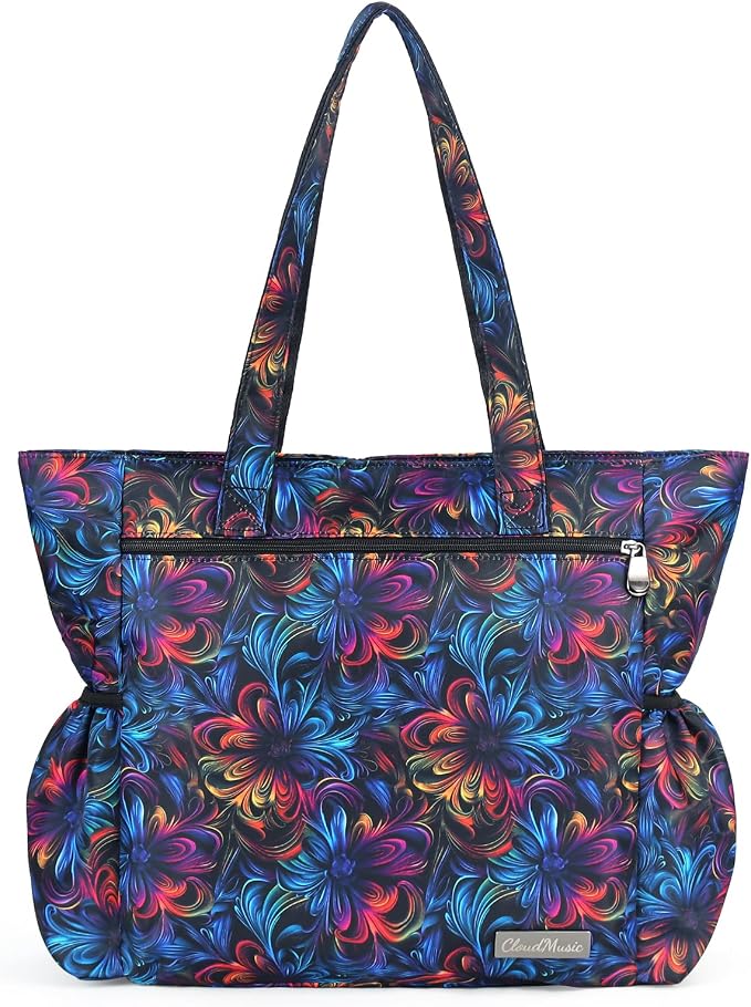 CLOUDMUSIC Shoulder Tote Bag For Nurses Teachers Work Gym Travel Beach Women With Large Capacity Waterproof by CLOUDMUSIC