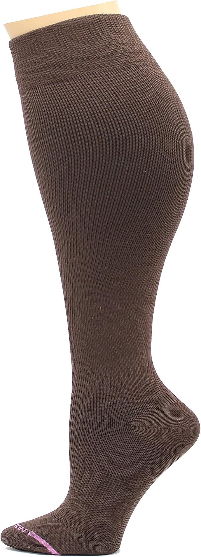 Dr. Motion 4 Pairs Women's Plus Size Wide Calf Compression Knee High Socks Graduated Support - Image 2