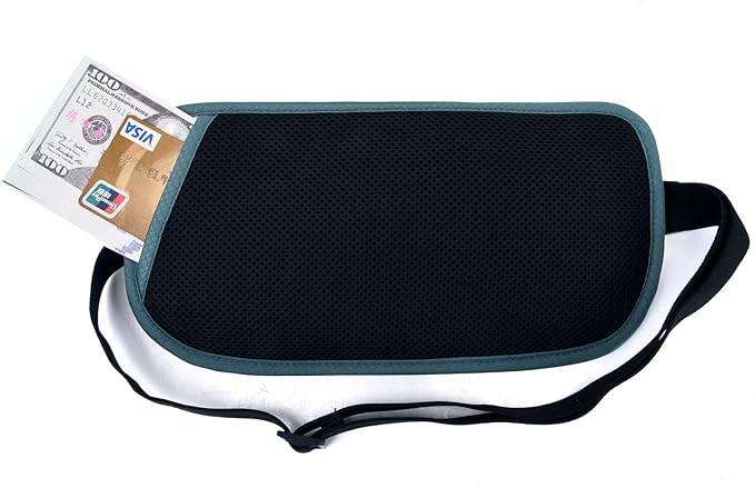 RFID Blocking Money Belt for Men Women, Slim Fanny Pack for Travel，Running,Conceal Waist Wallet for Passport Holder,Phone,Cash(Turquoise) - Image 3