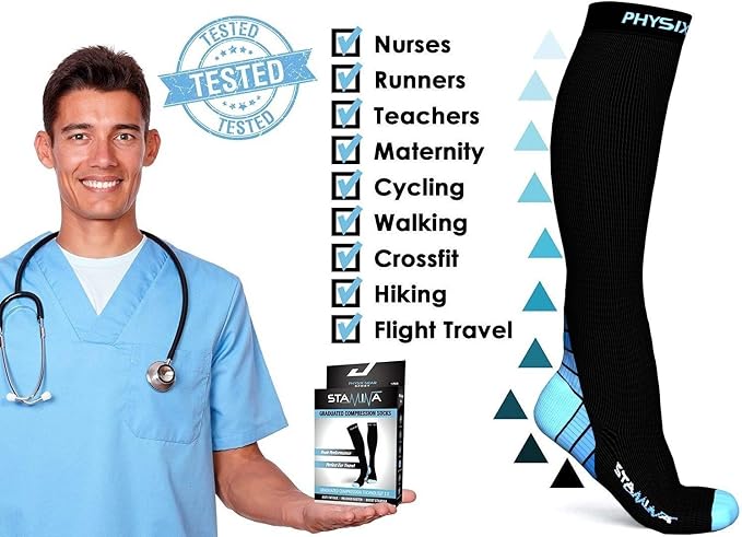 Physix Gear Compression Socks 20-30 mmHg - Men & Women - Running, Nurses, Shin Splints, Flight, Travel - Image 5