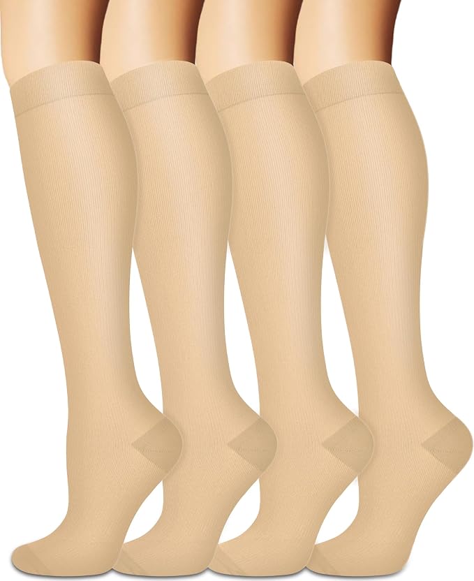 Sooverki Compression Socks for Women and Men Circulation (3/4 Pairs) is Best Support for Running Athletic Cycling Hiking by Sooverki