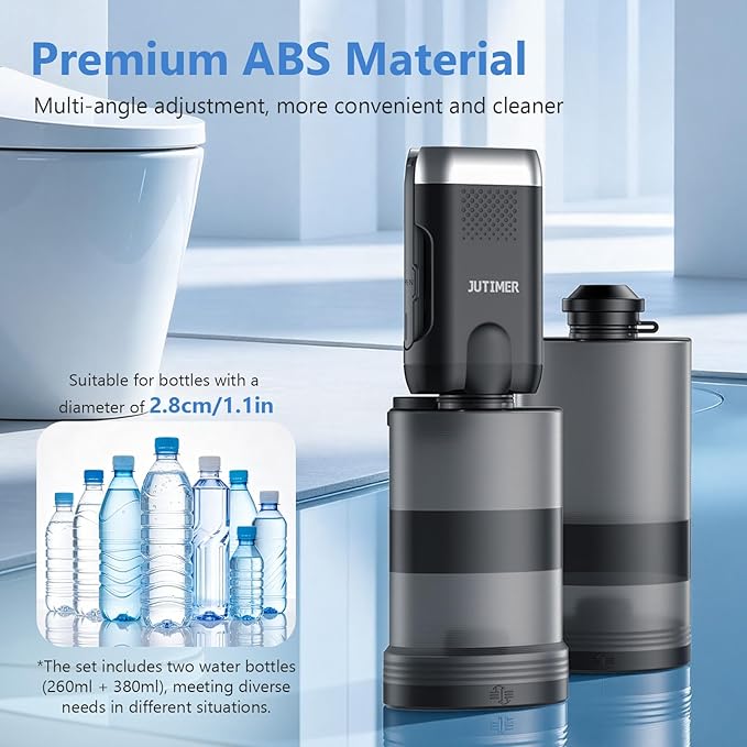 Electric Portable Travel Bidet with 260ml/380ml Tank, Dual Spray | Handheld Peri Bottle for Postpartum Care, Hemorrhoid Relief & Travel, USB Rechargeable Bidet Sprayer for Camping. - Image 5