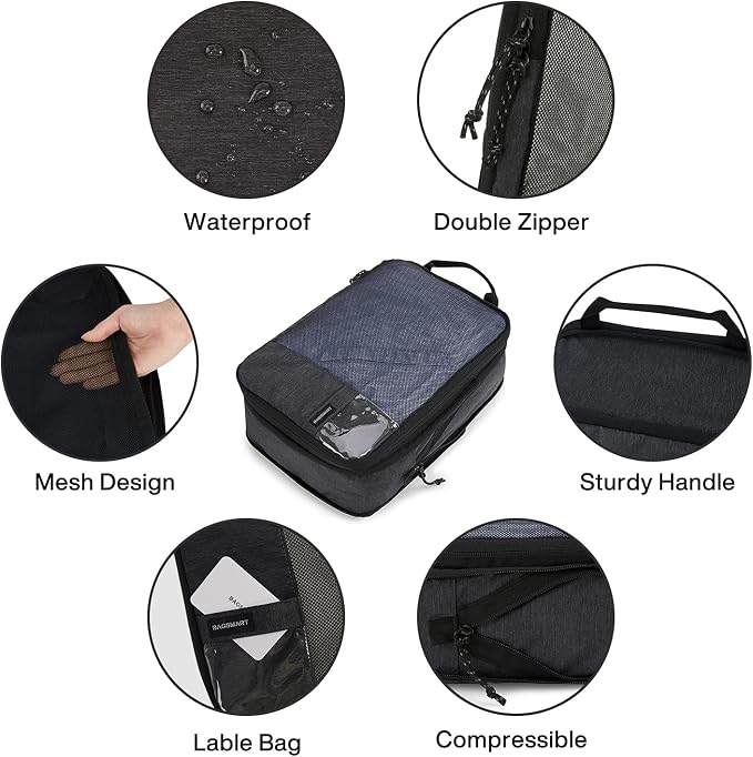 BAGSMART Compression Packing Cubes for Travel Essentials | 14 Set /6 Set /4 Set/2 Set, Lightweight, Durable - Image 6