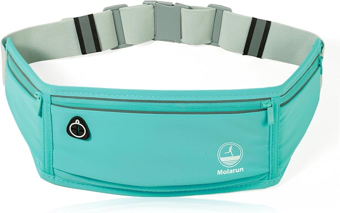 Slim Running Belt Fanny Pack, Phone Holder Waist Pack Money Belt - Green - Image 2