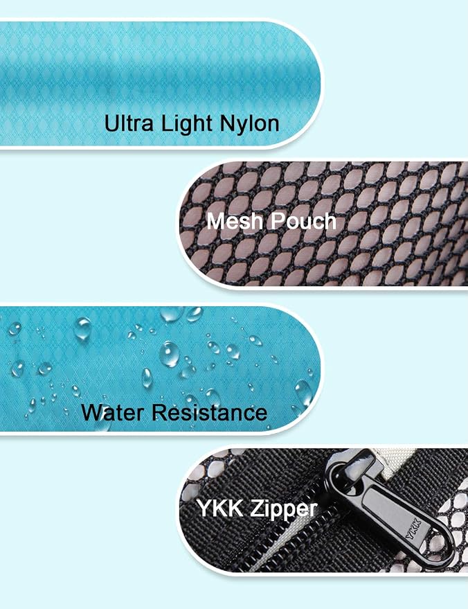 GOX Travel Small Toiletry Bag for Men Nylon Dopp Kit Medicine Bag Travel Organizer Pouch Shave Kits for Teens Toiletry Essentials Bathroom Compact (Turquoise, 7.9 * 3.7 * 2 Inches) - Image 9