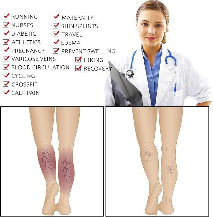 hello momoya Compression Socks for Women Men Circulation Knee High 8 Pairs for Nurses, Running, Travel, Athletic - Image 4