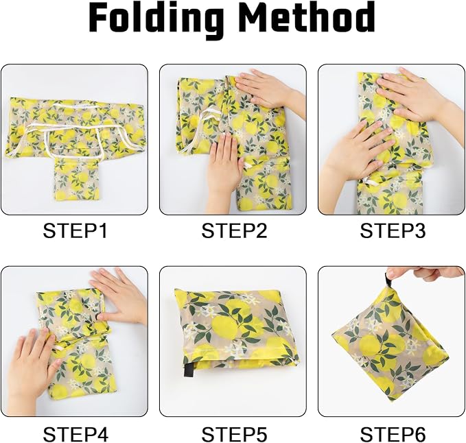 3PCS Foldable Reusable Shopping Large Bags kitchen Reusable Grocery Bags Durable Foldable Tote Bulk Market Cloth Storage Bags with Handles Machine Washable - Image 7