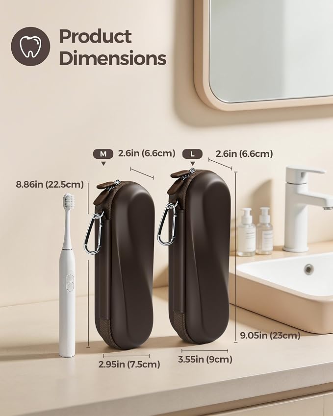 ProCase Electric Toothbrush Travel Case for Oral-B & Philips Sonicare -L | Hard Travel Case for Oral-B 1000/1500/5000/7000/9600 & iO 7/8/9, Philips Sonicare 4100/5100/5300, Fits Full-Size Brushes - Image 3
