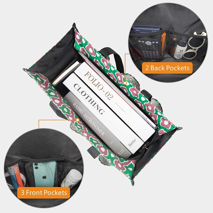 TOPDesign Utility Water Resistant Tote Bag with 13 Pockets, Top Zipper Closure & Thick Bottom Support, for Working Women - Image 4