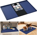 URMONA Waterproof Silicone Under Sink Mat 28'' x 19'' Shelf Liner for Kitchen and Bathroom, Cabinet and Counter Protector, Storage and Organizers, Litter Mat, Pet Cat Puppy Essentials(Navy) by URMONA