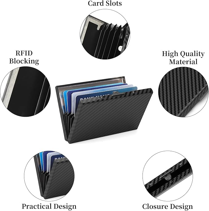 RFID Stainless Steel Credit Card Wallet Slim Metal Business Card Holder for Women Men - Image 3