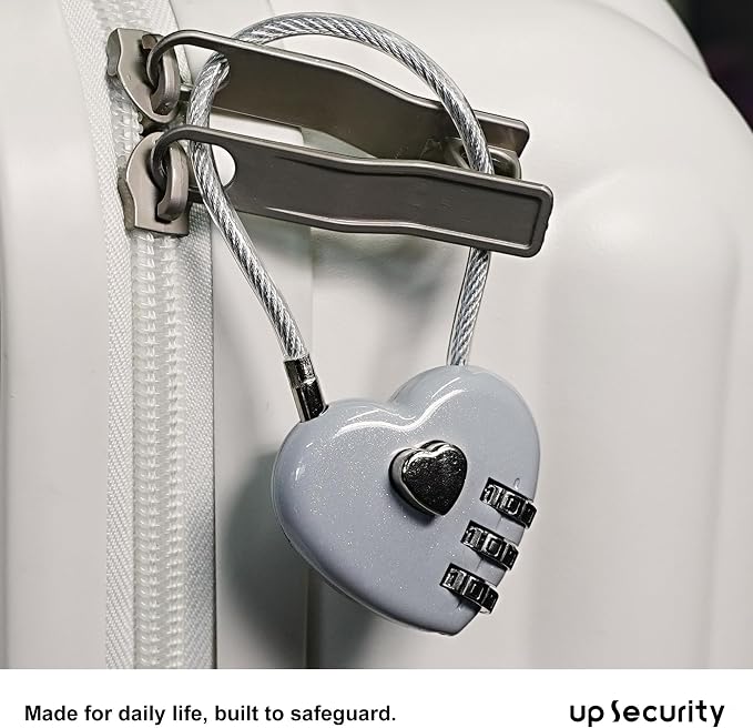 Combination Padlock, Small Cable Lock with Code, Candados para Locker, Combo Cable Lock for Luggage, Suitcase, Gym Locker, Backpack Zipper, Cabinet, Mailbox, Outdoor Use, Travel Safe Bag - Image 7
