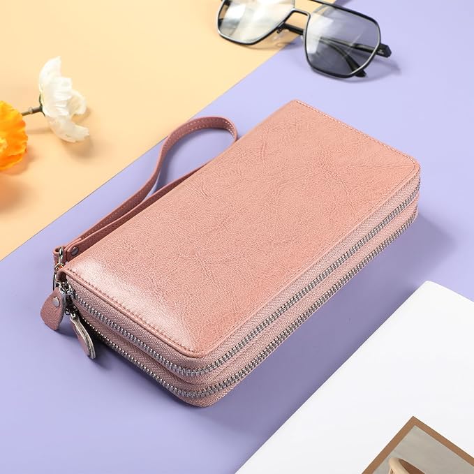 Small Compact Women Wallet RFID Blocking Genuine Leather Bifold Purse with ID Windows - Image 3