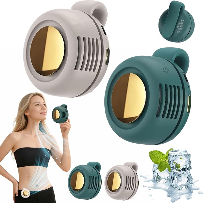 2026 New Portable Silent Mini Bladeless Electric Fan, Portable Small Clip On Fan, Rechargeable Adjustable 3-Speed Suspended Whirlwind Fans for Outdoor & Travel & Office, Travel Accessories by Unknown