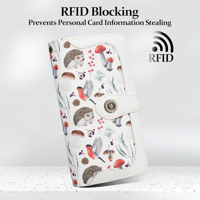 Wallets for Women Trifold Wristlet Wallets Large Capacity RFID Blocking Ladies Purse Credit Card Holder - Image 5