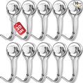 Swivel Swing Magnetic Hooks,10PCS 30LB Refrigerator Magnet Hooks | Heavy Duty Strong Magnets Refrigerator Fridge Hanging for Classroom Beach Vacation Kitchen Grills Home by EBAVITE