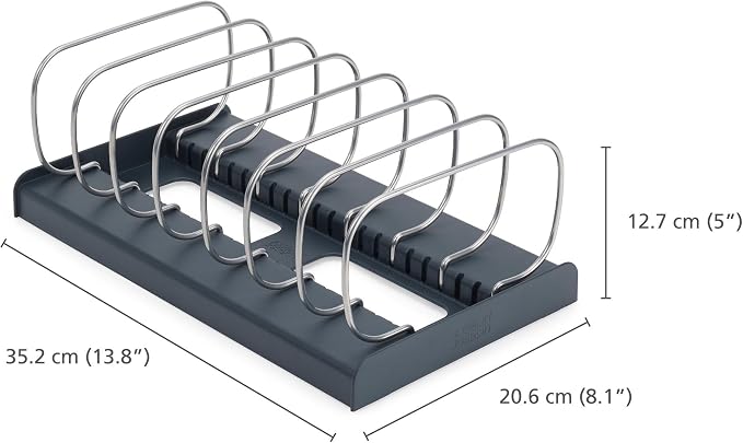 Joseph Joseph DrawerStore Cookware Organizer, Baking Tray Rack, Space Saving Storage for Pans, Lids, Cutting Boards - Image 5
