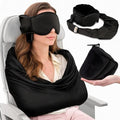 Airplane Sleep Support Set, 3 in 1 Airplane Sleep Support System | Travel Pillow Set for Long Flights, Ergonomic Memory Foam Neck Support with Blanket-Like Body Sling & Adjustable Sleep Mask by Unknown