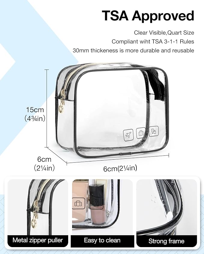 BAGSMART Toiletry Bag Hanging Travel Makeup Organizer with TSA Approved Transparent Cosmetic Bag Makeup Bag for Full Sized Toiletries, Medium-Black - Image 5
